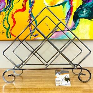 Citrus Home Collection Phoenix Chrome Steel Construction Wine Rack